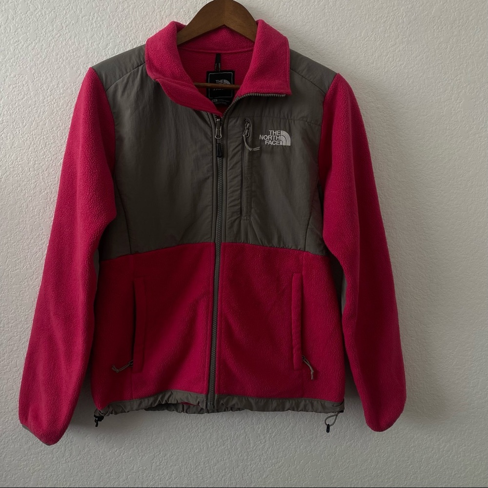 The North Face Pink Denali Fleece Pink/Grey Jacket size small - Picture 3 of 8